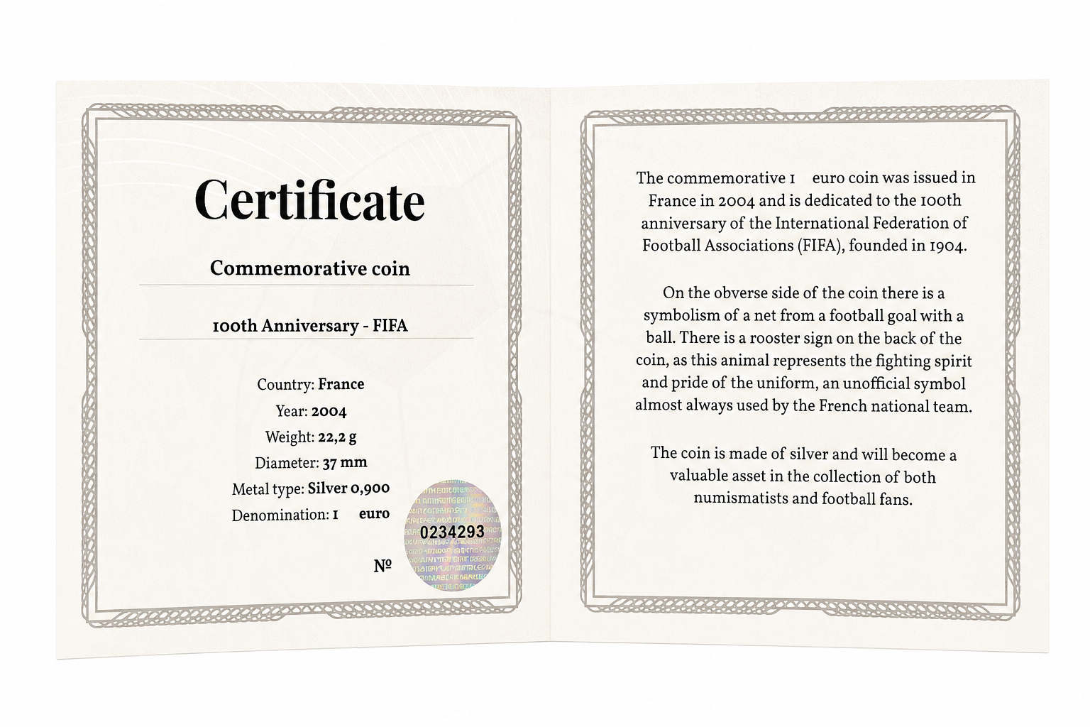 Silver Soccer Coin | 100th Anniversary - FIFA-4